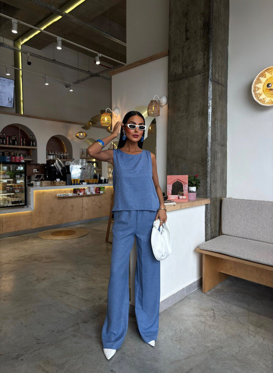 Sleeveless Suit - Blouse and Pants Set - BossyMs