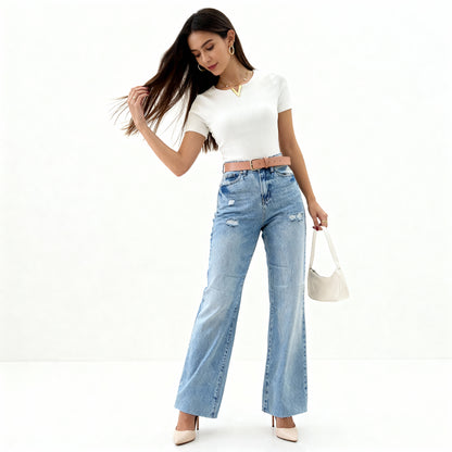 High-Waist Flared Jeans