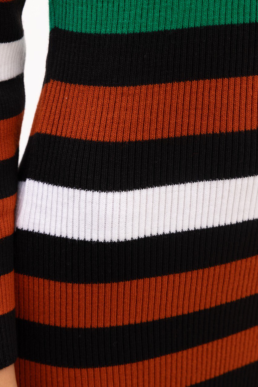Multi Color Knit Dress - bossyms - closeup